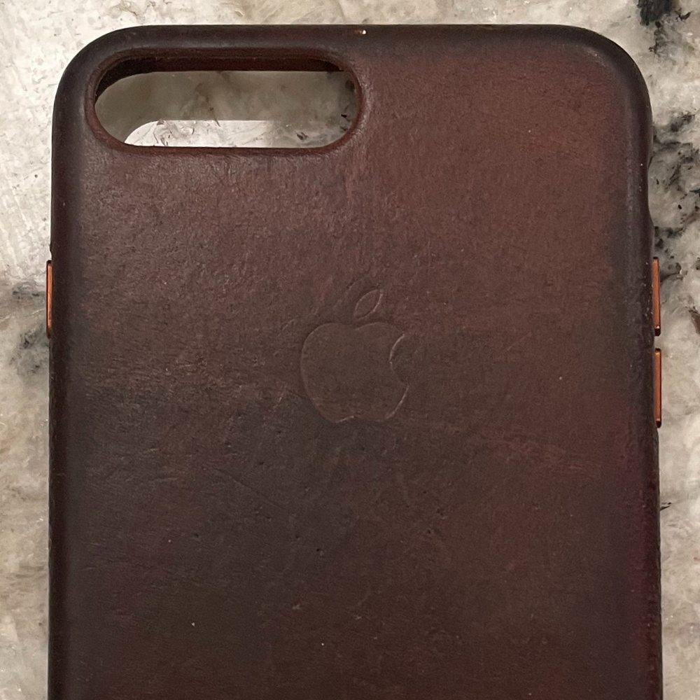 Apple LEATHER iPhone 8+ Case in Saddle Brown